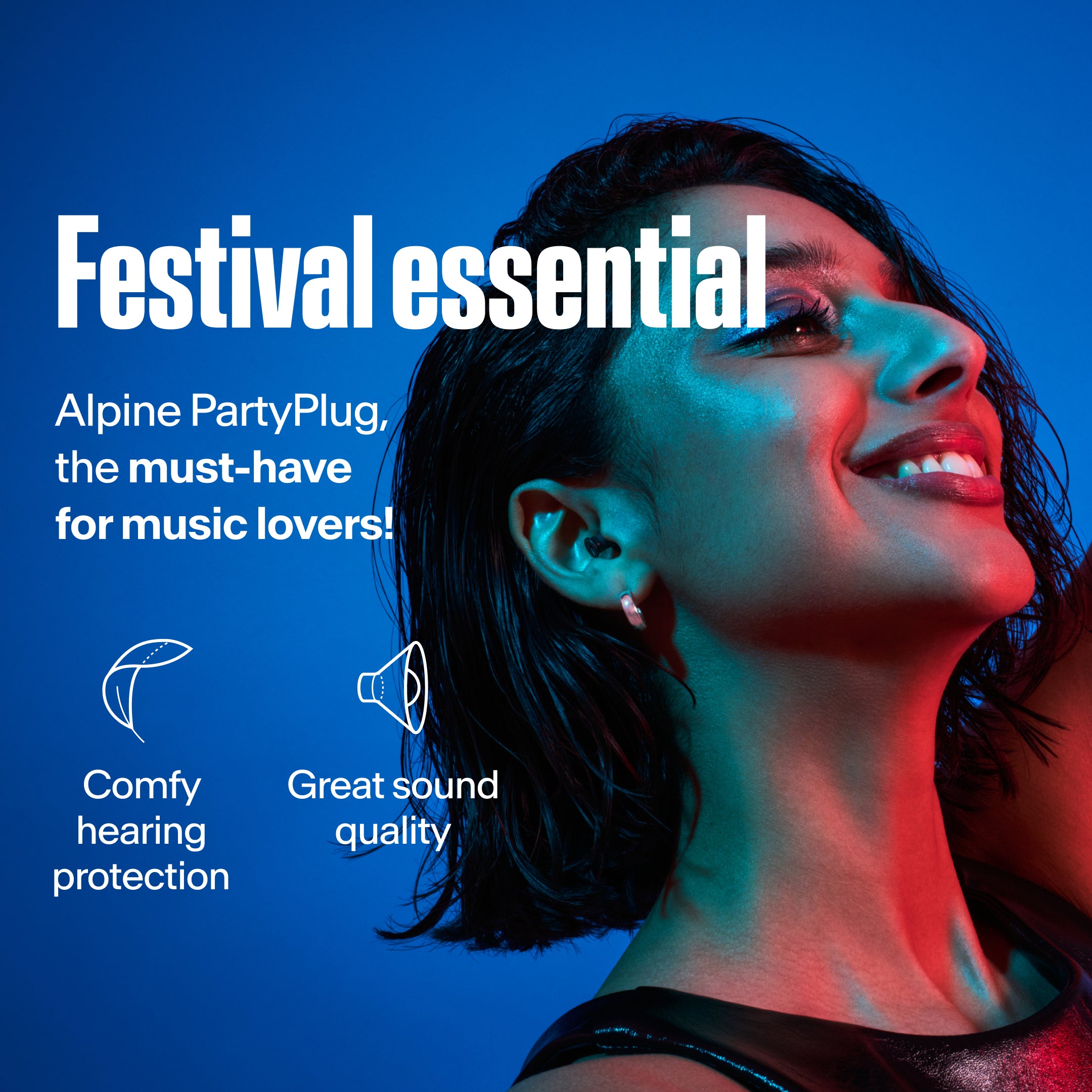Alpine PartyPlug festival earplugs black