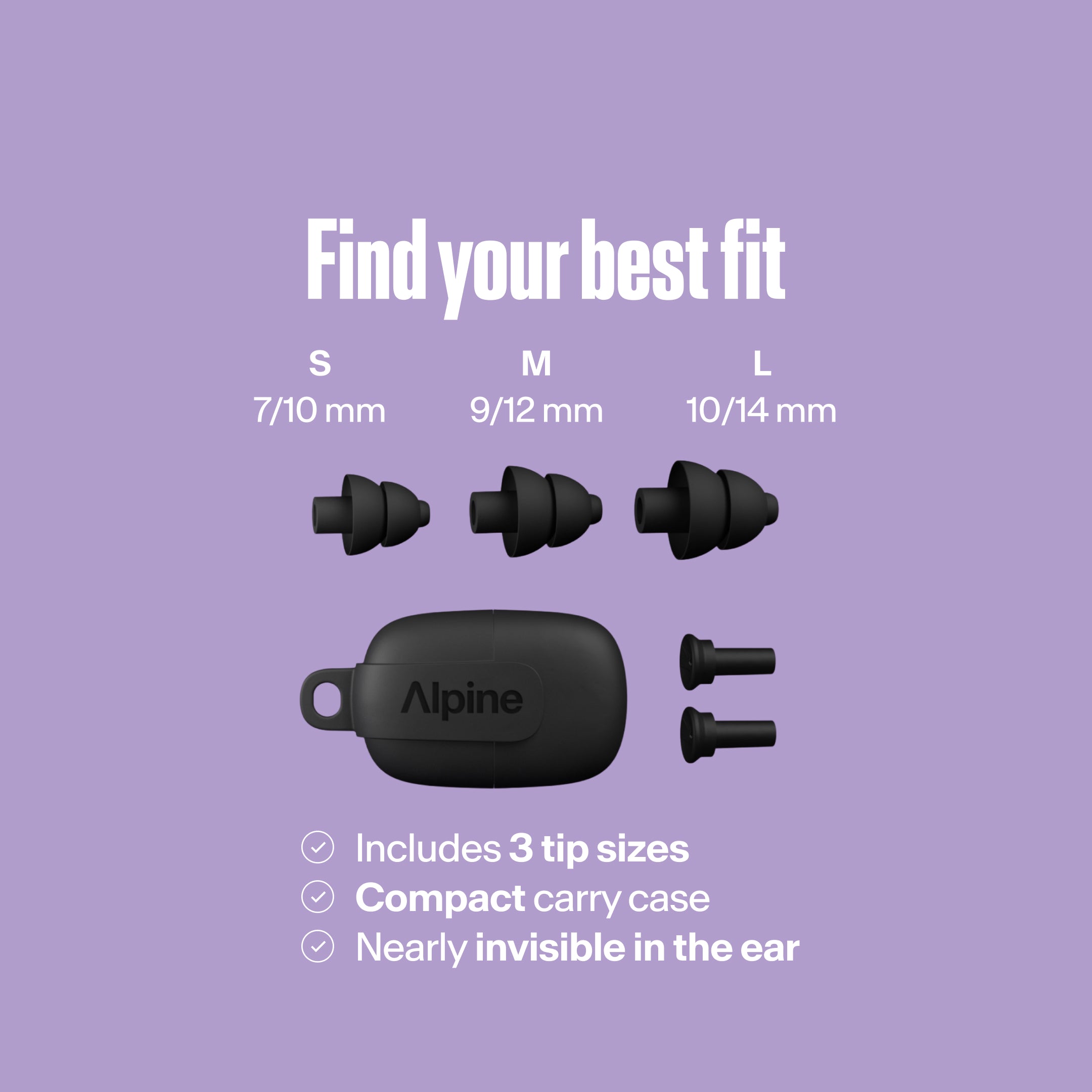 Alpine PartyPlug festival earplugs productdetail black