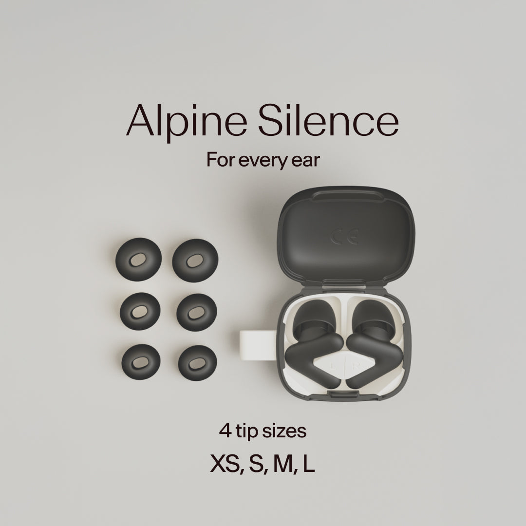Case with multiple tip sizes – Alpine Silence black