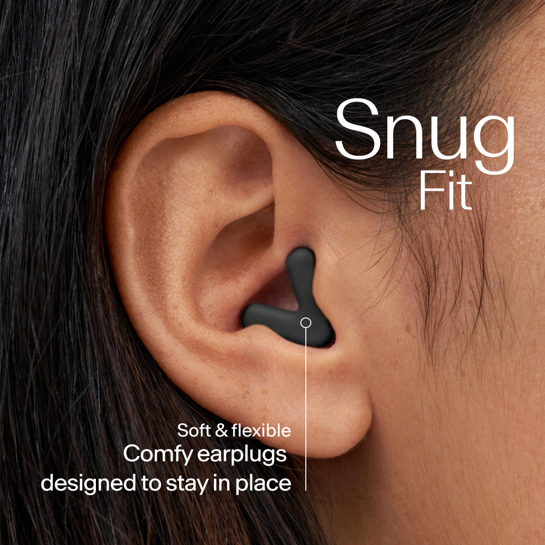Alpine Silence earplugs snug fit in ear – black