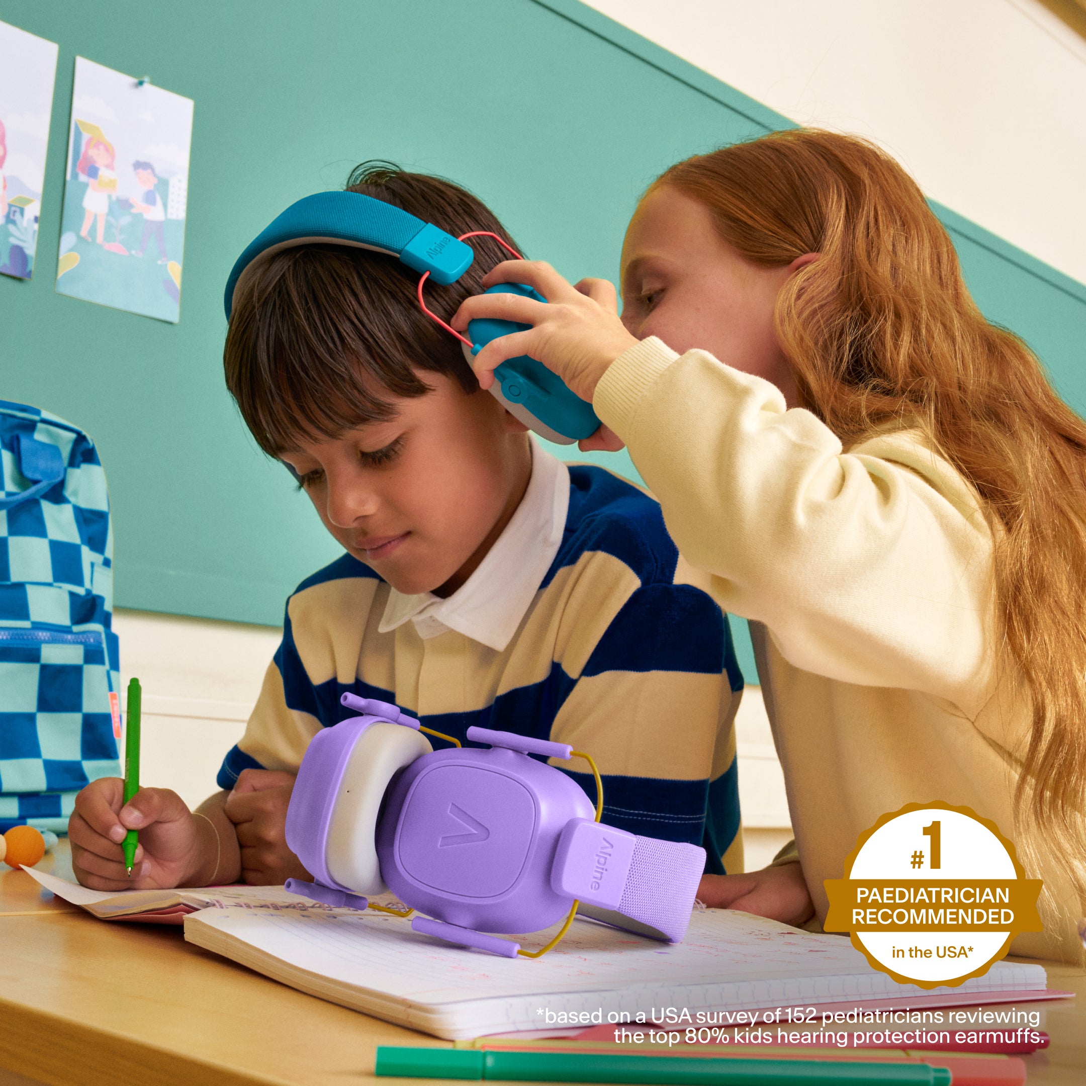 two toddlers playing while using Alpine Muffy Kids  