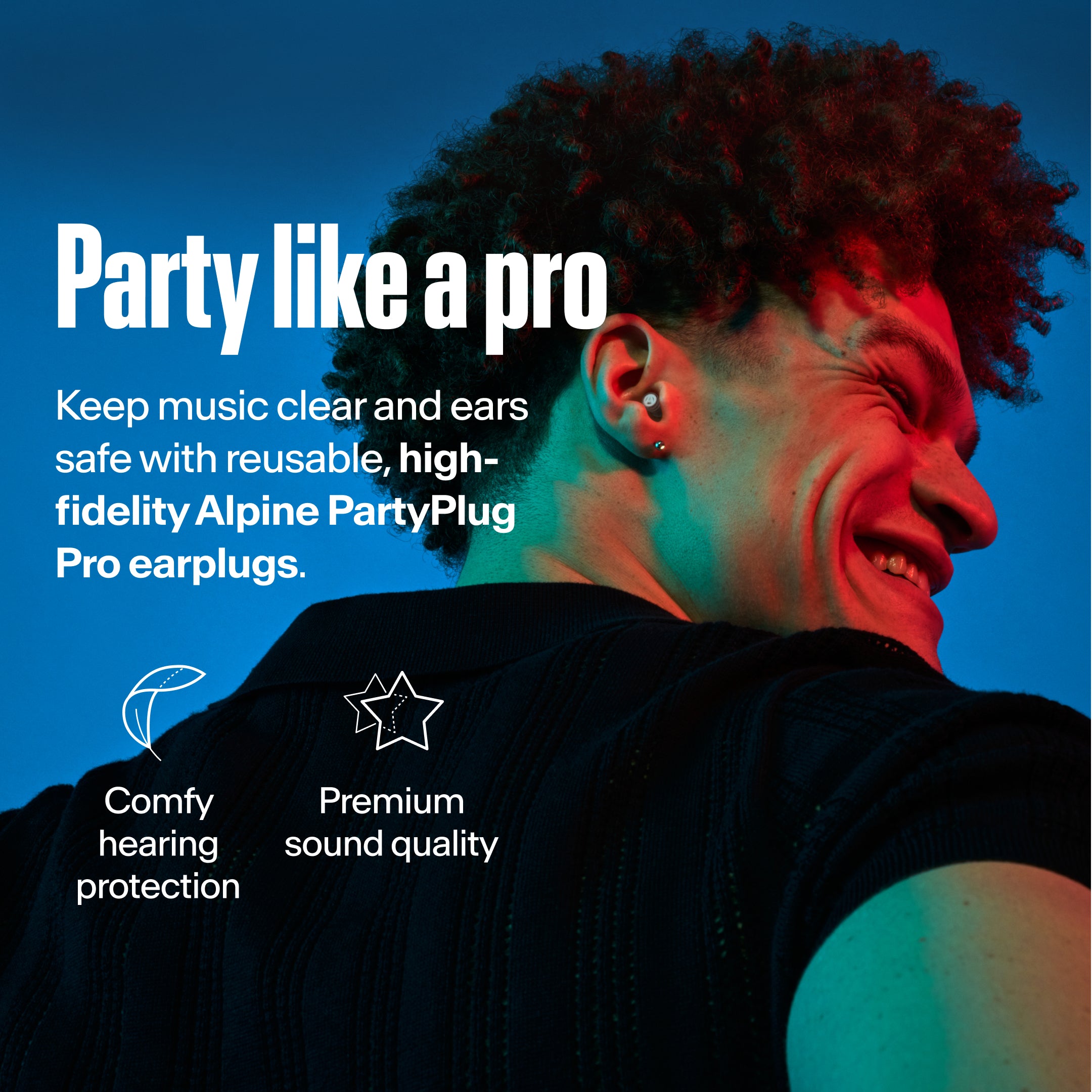 Alpine PartyPlug Pro festival earplugs trasnparent #color_transparent
