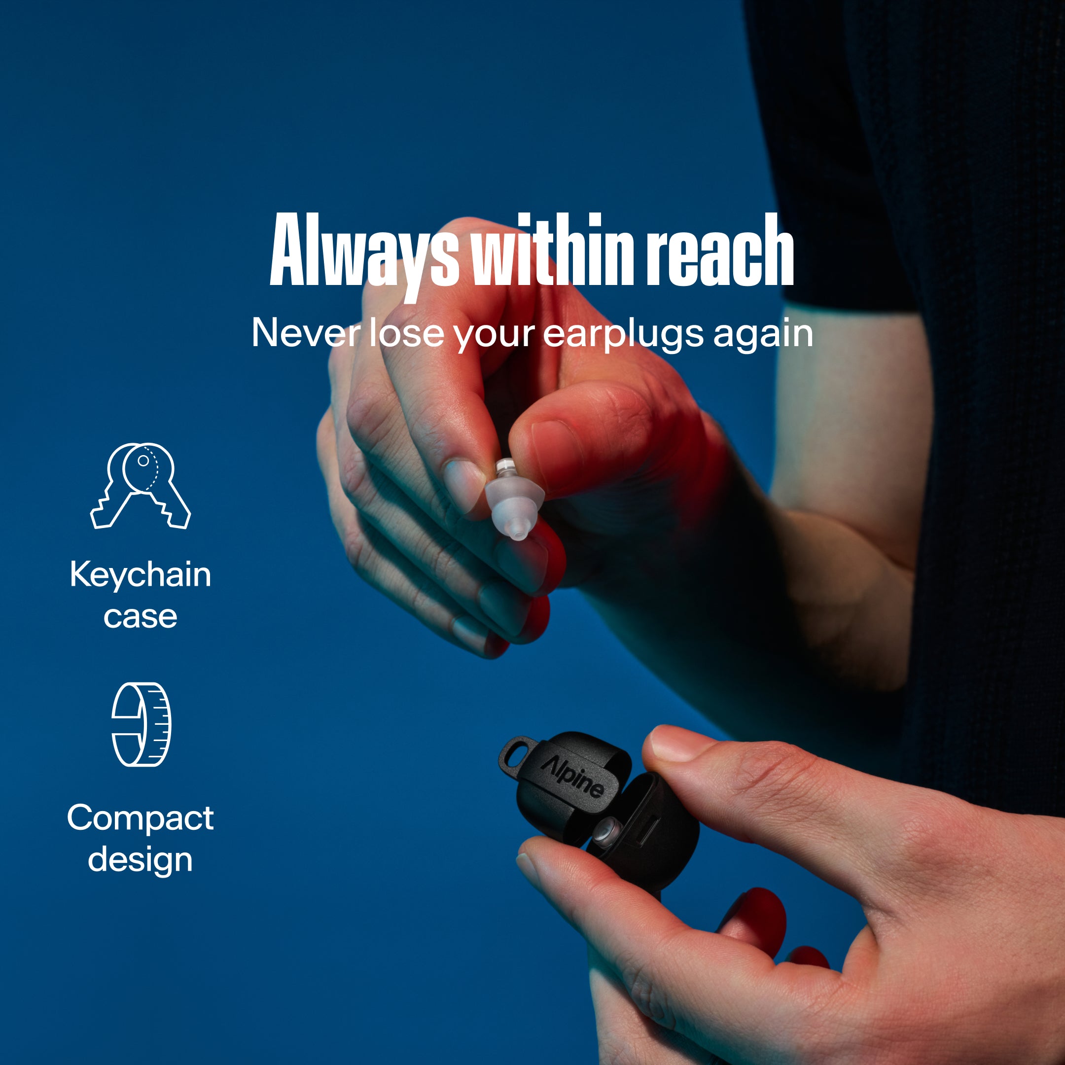 Alpine PartyPlug Pro festival earplugs trasnparent with case #color_transparent