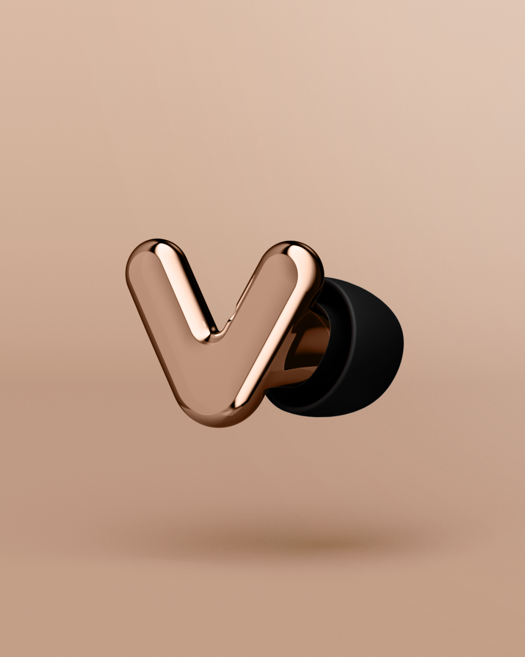 rendering alpine tune one earplug in rose-gold