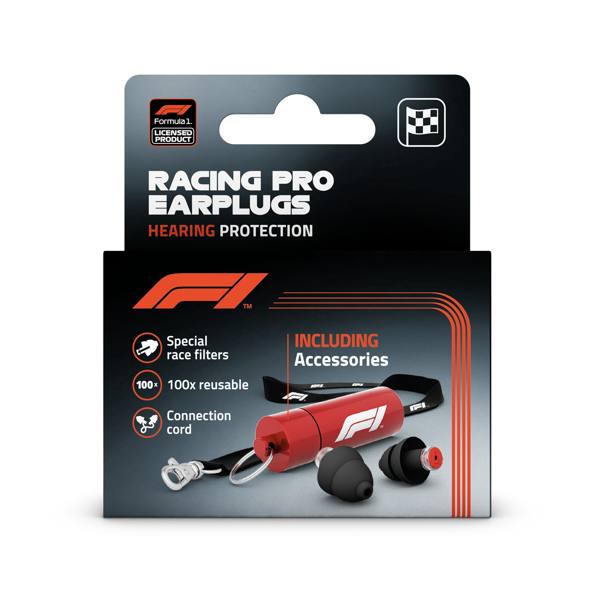 Formula 1® Pacing Pro - Alpine F1 reusable race earplugs for noise reduction Alpine hearing protection Earplugs earmuffs protect your ear red dot award fly travel noise protect holiday flyfit red dot award pressure on the eardrums Pressure-regulating filter FlyFit Pluggies Kids Plug&Go