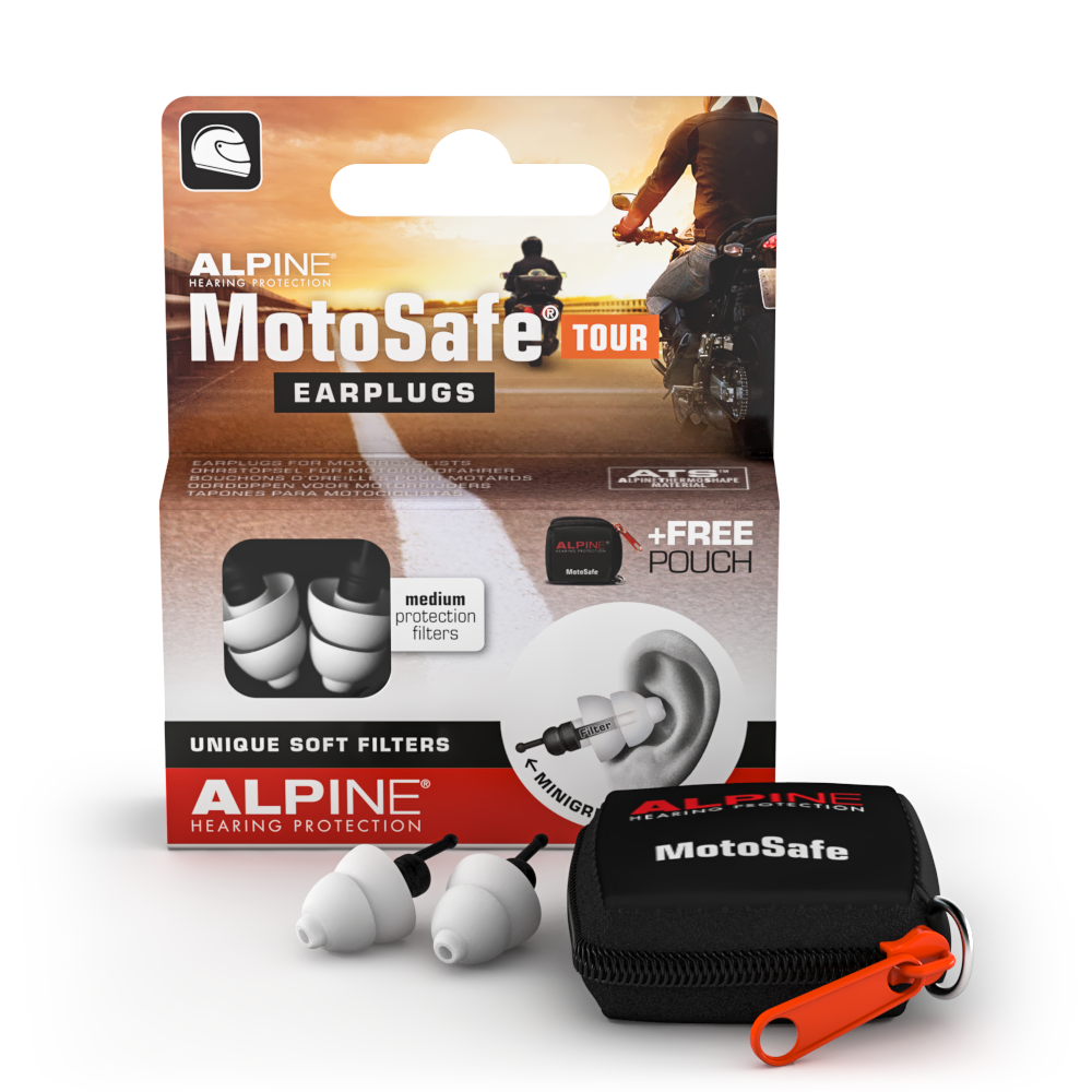 Alpine MotoSafe Tour earplugs for motorcycle Alpine hearing protection Earplugs earmuffs protect your ear red dot award motor MotoSafe Formula1 MotoGP Traveling Trip Sunset on the road MotoGP Racing Muffy MotoGP Racing Pro MotoSafe Pro MotoSafe Race MotoSafe Tour MotoSafe Race – Official MotoGP Edition Plug&Go Travel pouch