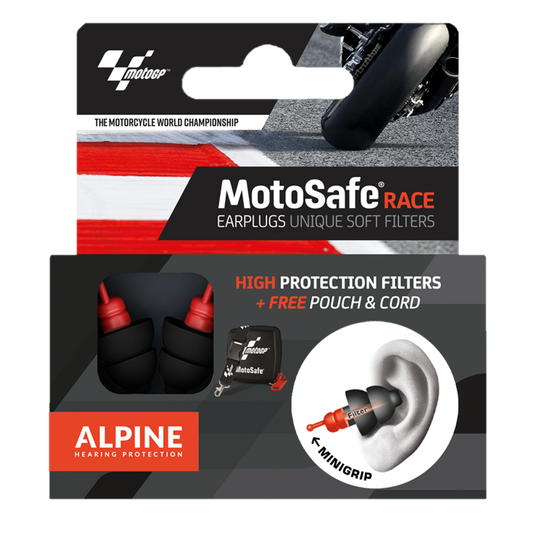 Alpine MotoSafe Race – Official MotoGP Edition earplugs for motorcyclicts Alpine hearing protection Earplugs earmuffs protect your ear red dot award motor MotoSafe Formula1 MotoGP Traveling Trip Sunset on the road MotoGP Racing Muffy MotoGP Racing Pro MotoSafe Pro