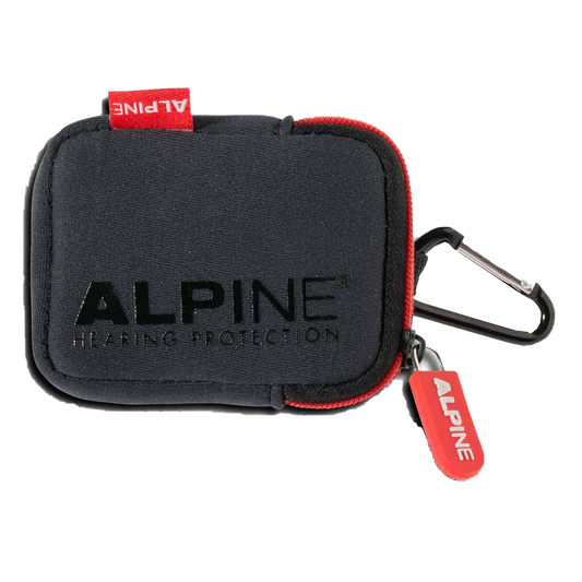 Alpine deluxe pouch for travelling Alpine hearing protection Earplugs earmuffs protect your ear red dot award Cleaning Spray Cord for earplugs Deluxe Pouch Ear Spray Miniboxx Sleeping Mask Travel pouch Travelbox Deluxe cleaning 